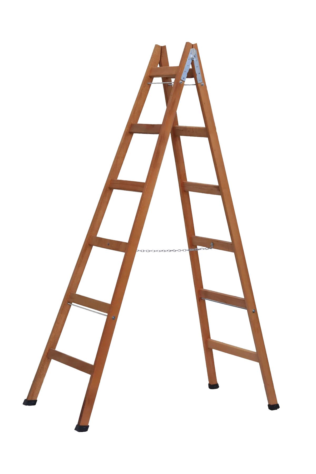 SARAYLI 6 BASAMAKLI A TİPİ AHŞAP MERDİVEN